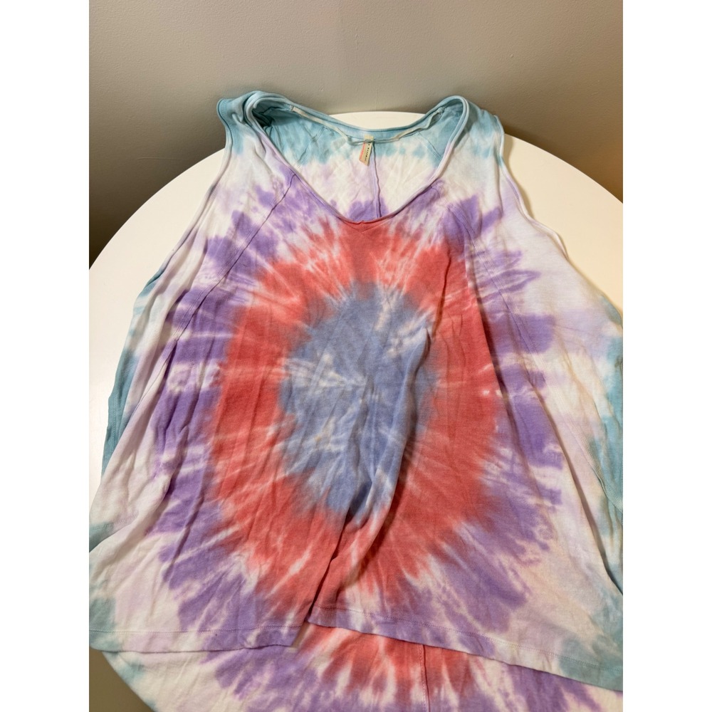 FP Movement Tank Top Women XS Multicolor Excellent Tie Dye V-Neck Flowy Boho